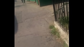 thumb guy follows gir  l with big ass   