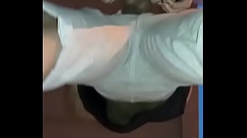 Bareback at garage door