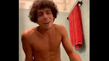 Guy riding dildo and cumming