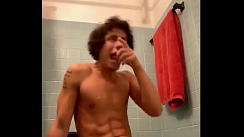 Guy riding dildo and cumming
