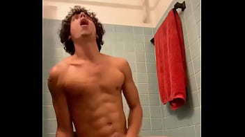Guy riding dildo and cumming