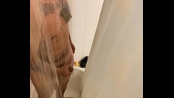 thumb in shower   