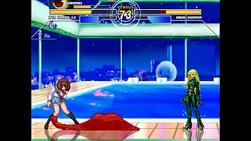 Kula Diamond & Kuromaru (l.) vs. Haruhi Suzumiya