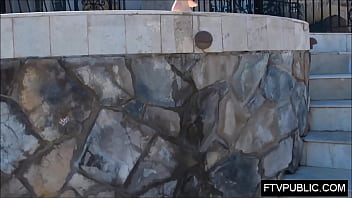 Muscle girl peeing