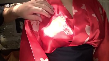 Red yukata dyed white with breast milk 1