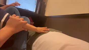 After all, it feels better to be penetrated by a warm cock than a toy... My boyfriend penetrated me from behind a lot at the internet cafe...