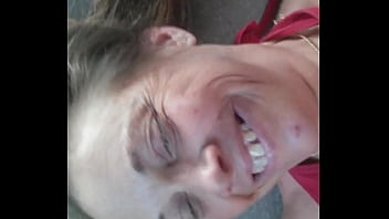 white whore in car