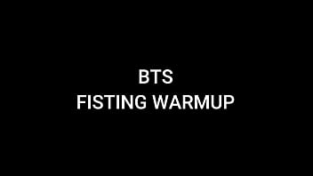 Watch me stretching my ass with my fist before filming a hardcore scene.