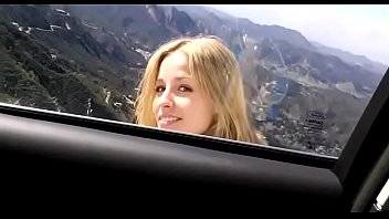 Dazzling blonde first timer Jas gets banged hard