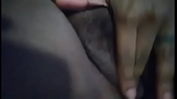 Ebony milf playing with pussy