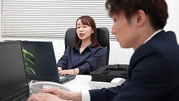 Overtime sex creampie office with an old woman boss Yu Shinoda