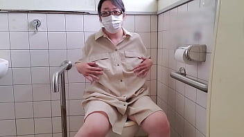 Excited masturbation with no bra walk