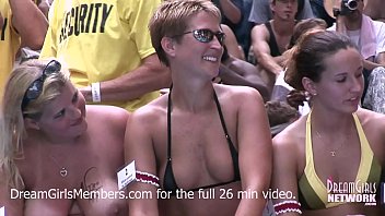 Exhibitionist Milf Wet T-shirt Contest At A Nudist Resort