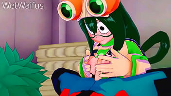 thumb tsuyu and deku  have private sex session after x session after x session after 