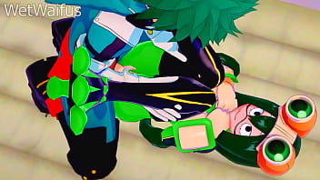 thumb tsuyu and deku  have private sex session after x session after x session after 