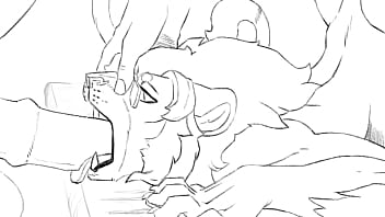Lion blowjob