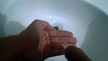 thumb many spurts of  white precum no hands and piss  hands and piss hands and piss