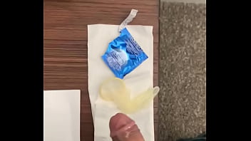 He left his condom so I used it as lube
