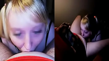 thumb blonde whore is  destroying her throat with a   throat with a throat with a fa