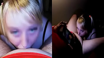 thumb blonde whore is  destroying her throat with a   throat with a throat with a fa