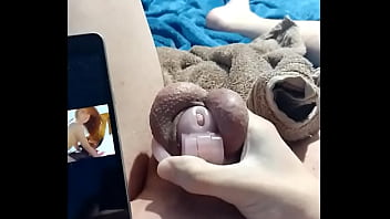 watching blacked cum hands free chastity cage