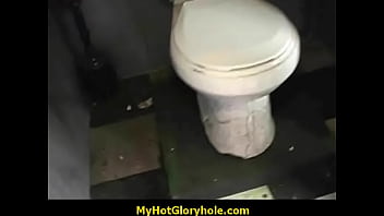 Interracial gloryhole - white whore and a black dude 11