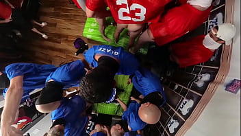 BTS 360 Look At Cheerleader vs Two Football Teams Gangbang