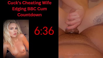 Cuck's Wife Edges BBC, Huge Cumshot