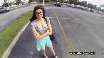 thumb teen in glasses  blows me in and by the car d  d by the car d by the car