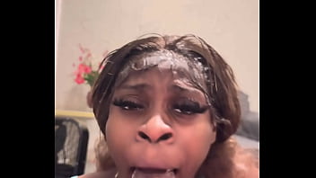Breezy deep throat and cumshot