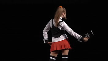 bible black cosplay upskirt