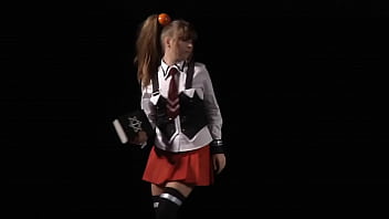 bible black cosplay upskirt