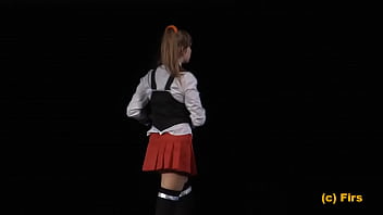 bible black cosplay upskirt
