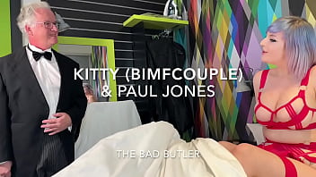 Kitty enjoys her Bad Butler treat!