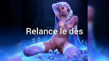 Elsa Frozen hentai french joi avec dès (ass play, ice play)