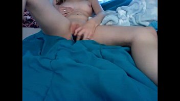 Cute girl fucking herself with brush