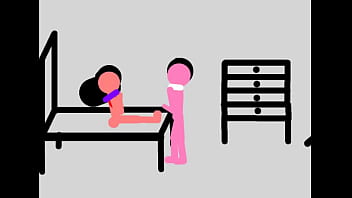 stickman animation: couple have sex after returning home