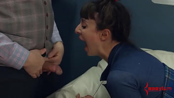 Milk enema BDSM sex slave injected up the ass