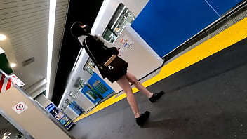 Black Hair Innocent School C-chan @ Shinjuku [Women ● Raw / Uniform / Blazer / Miniskirt / Beautiful Legs / Creampie] #Underwear Voyeurism #Train Slut ● #Sleep ● Fuck