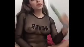 Beautiful young woman masturbates until she squirts