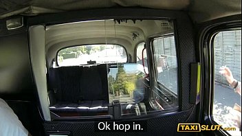 Tattooed big boobs whore banged for a free taxi fare