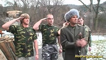 military lady gets soldiers cum