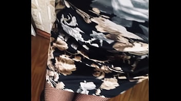 tried on wife's clothes while at work