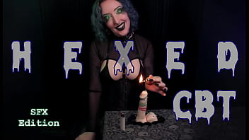 Hexed CBT - PREVIEW - SFX Edition - Sadistic magic CBT witch roleplay by Miss Faith Rae with pain play and laughing - HD 1080p MP4