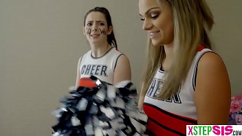 Cheerleader stepsister fucked during cheer practise ...
