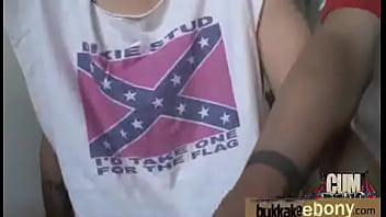 Hot ebony chick love gangbang interracial 1