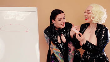 Silly horny lesbian student girl &amp_ strict lusty teacher (porn lessons)