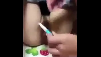 Masturbation with friends putting pens together