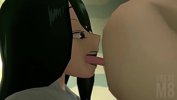 Froppy gives Deku a rimjob 