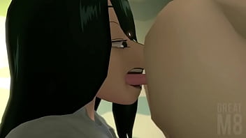 Froppy gives Deku a rimjob 
